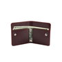 Argenta Cartera Hombre Piel Auténtica Rojo Clarete 10.5x8x2 cm Zoozie Bags